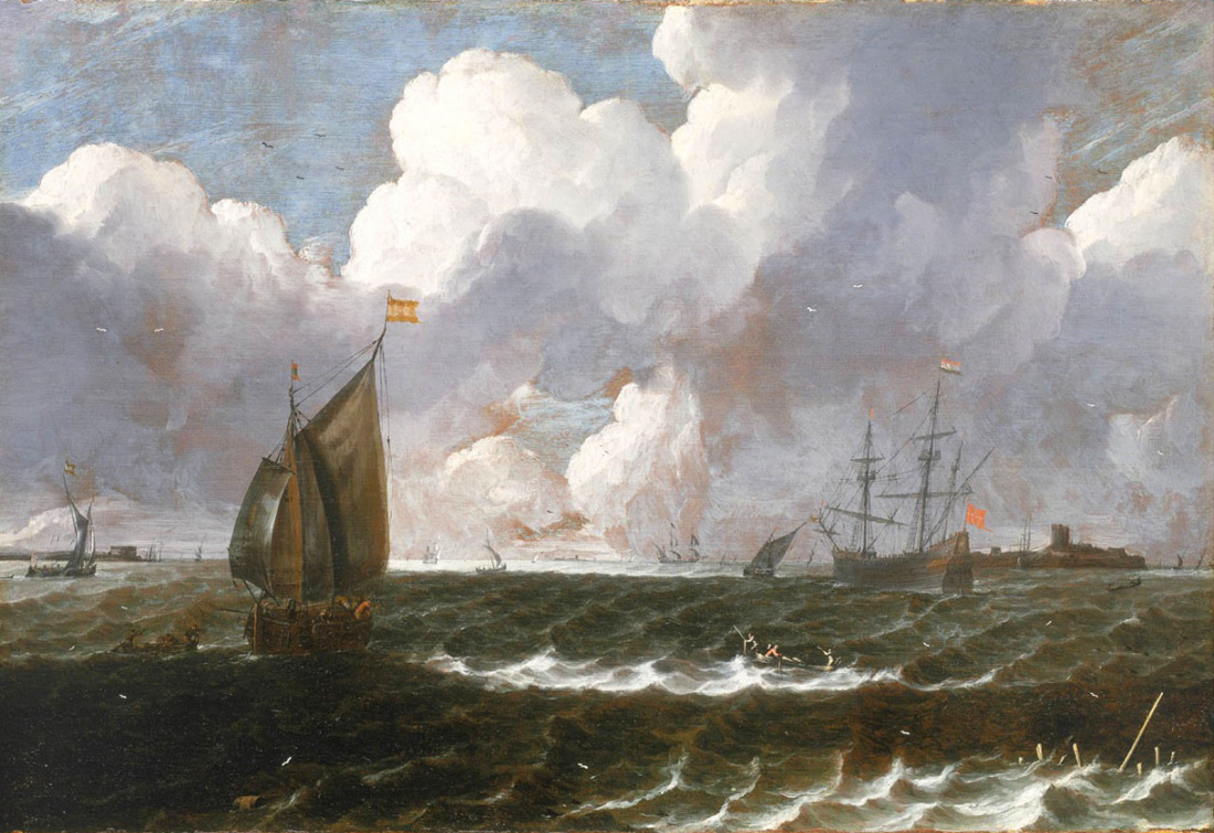 shipping in a river estuary